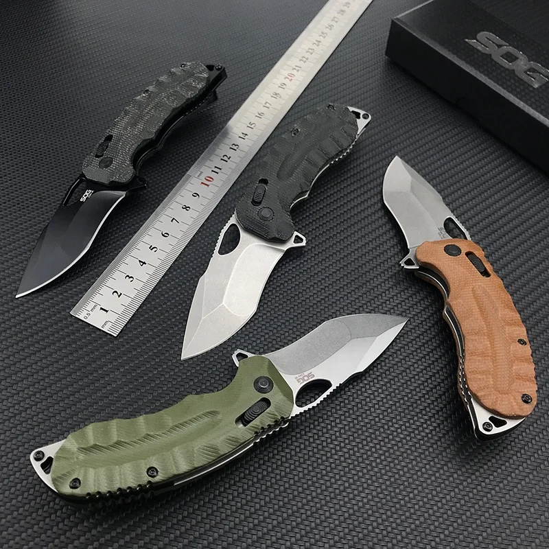 SOG Kiku XR 3.15 inch CTS-XHP blade EDC camping outdoor knife linen folding rescue pocket knife