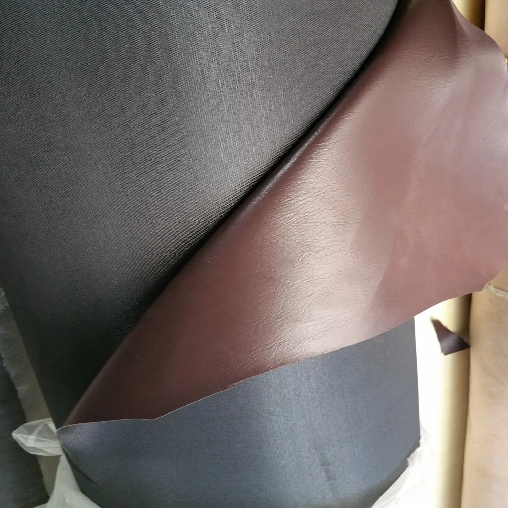 Leather For Furniture Sofa Embossed Flocked Crinkle Printed Washed Mirror PU Artificial Leather Pattern Leather