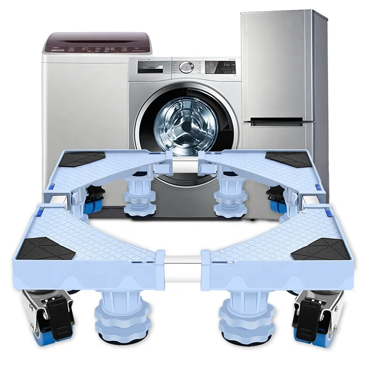 Регулируемая подвижная тележка для мебели, Антивибрационная подставка для холодильника, подставка для стиральной машины с колесами