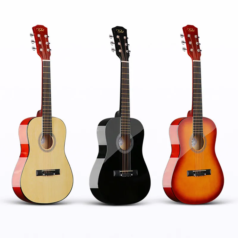 30 дюймов Акустическая гитара округлый корпус липа струнной акустической гитары