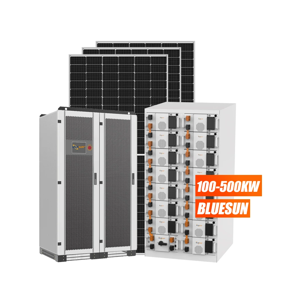 Bluesun energy storage system 1mw solar system 500kw hybrid off grid solar power system with lithium battery pack