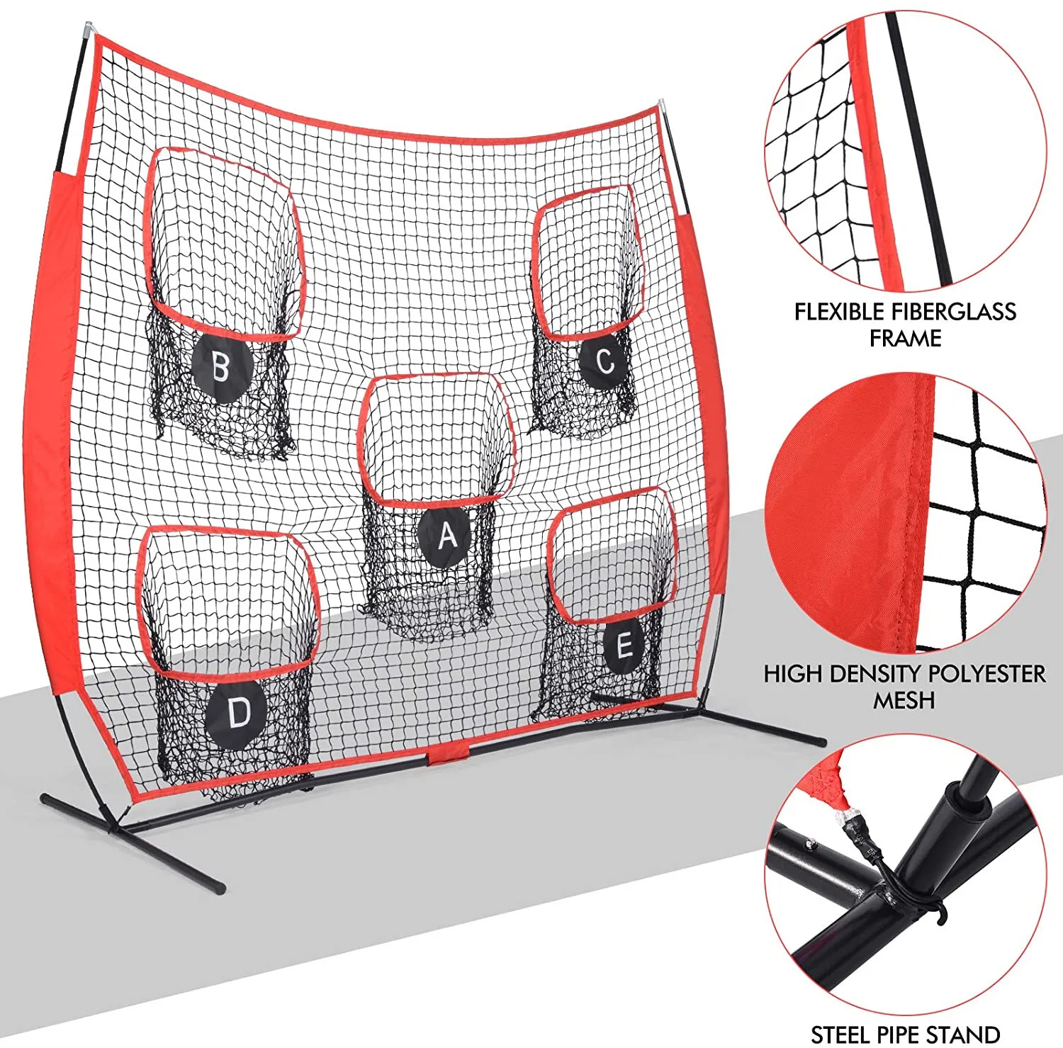 Heavy Duty Portable Quarterback Training 5 Target Pockets Practice Rugby Football Throwing
