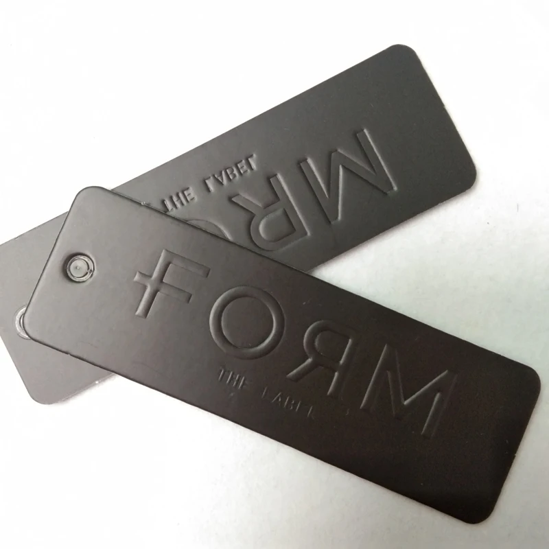 Directly Factory Recycled cardboard Swing tag, Custom Private Brand Name Emboss Card hang tag for jeans