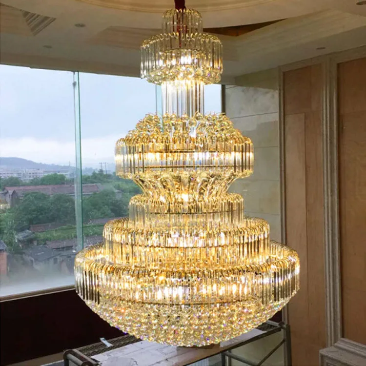 Большая люстра для вестибюля отеля на заказ, люстра с современным дизайном, роскошные стеклянные люстры, подвесные светильники