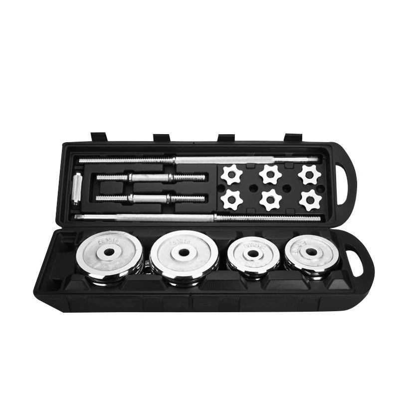 Supplier wholesale adjustable dumbbell  electroplated dumbbell barbell set 50kg on sale