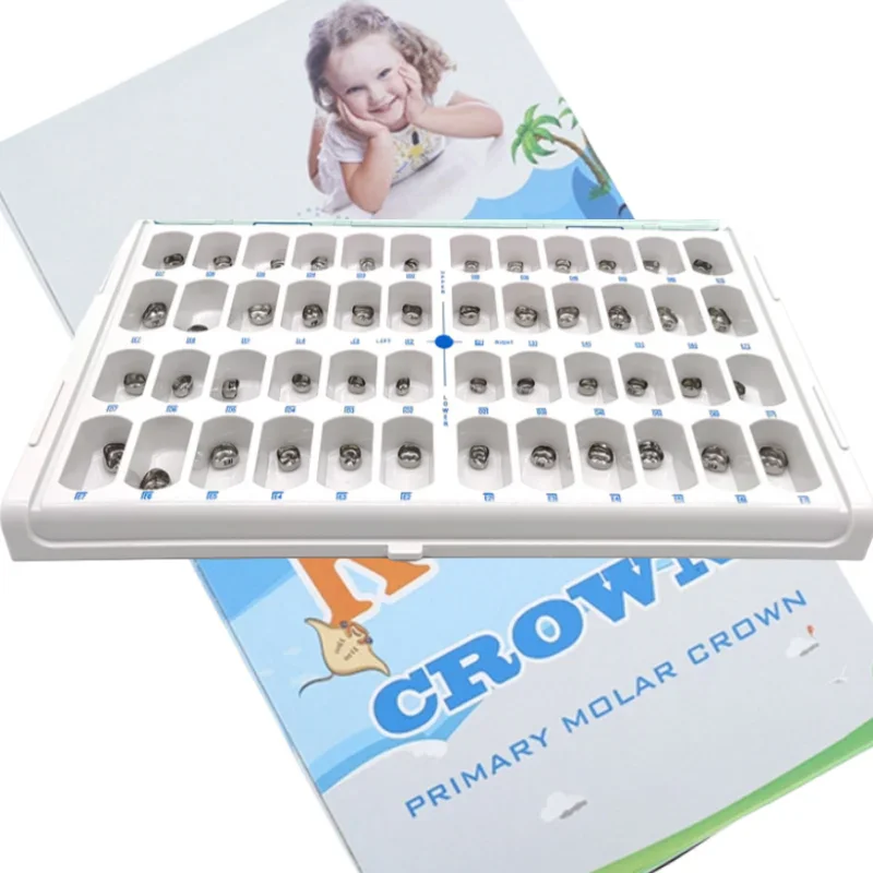 Dental Stainless Steel Temporary Crown Kids Molar Crown