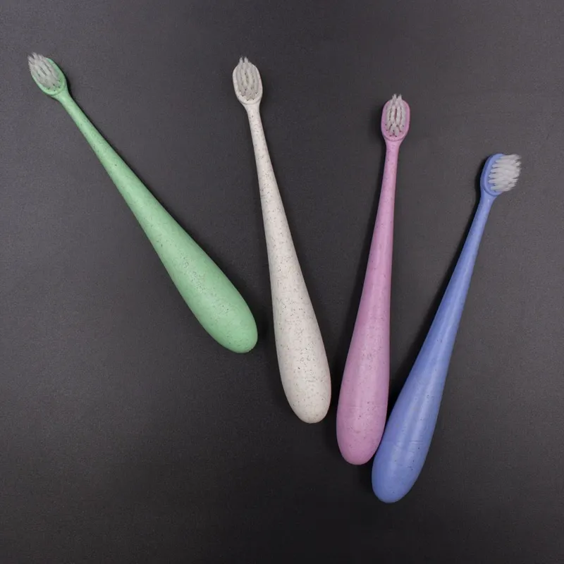 Custom Rechargeable Wheat Straw Soft Nylon and Tapered Bristles Kids Toothbrush