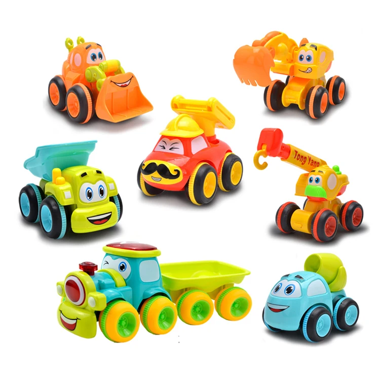 Kids Game Toddler Gift  cartoon truck plastic toy car friction toys car Newborn Play Toy