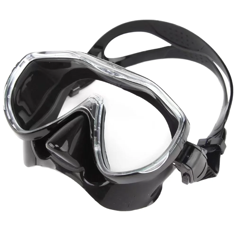 Best  Selling Professional PC+TPR Silicone Freediving Polycarbonate Scuba Diving Equipment Breathing Mask