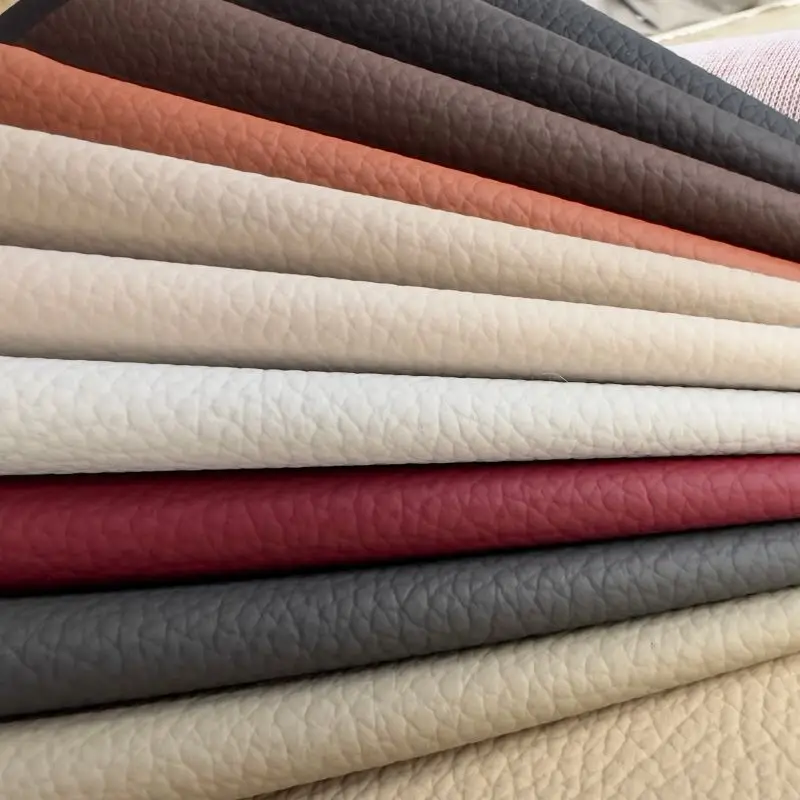 Smooth Pattern PVC Synthetic Leather Elastic Napa Grain for Car Seats Chairs Sofa Furniture PU Decorative Material