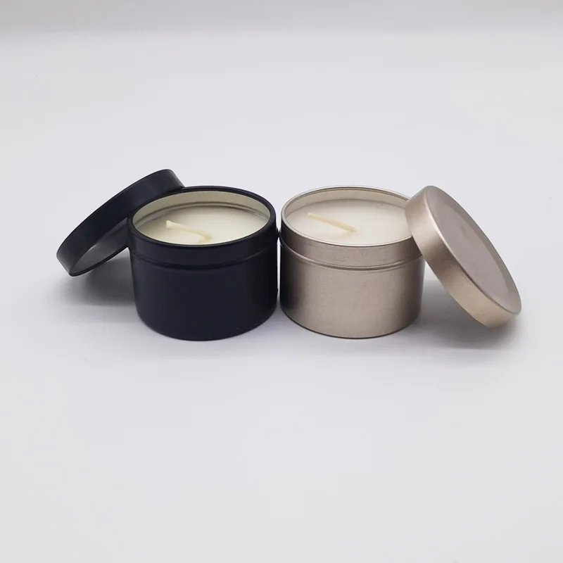 Small Travel Gold Tin Handmade Soy Wax Scented Candles Mini Tin Candle