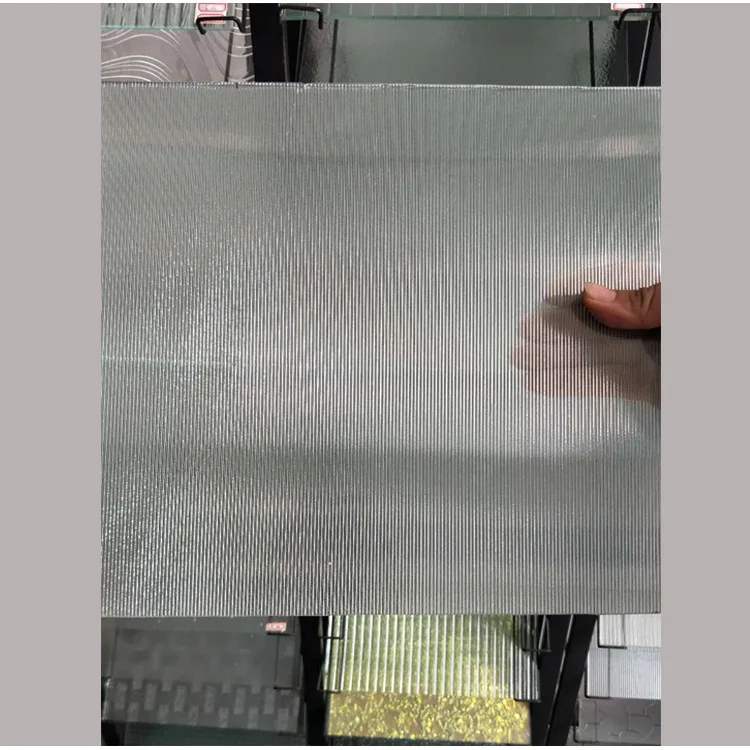Shandong Glass Factory Offer 4mm-12mm Clear Transparent Moru Patterned Fluted Figured Ribbed Glass For Top Table Window Bar Door