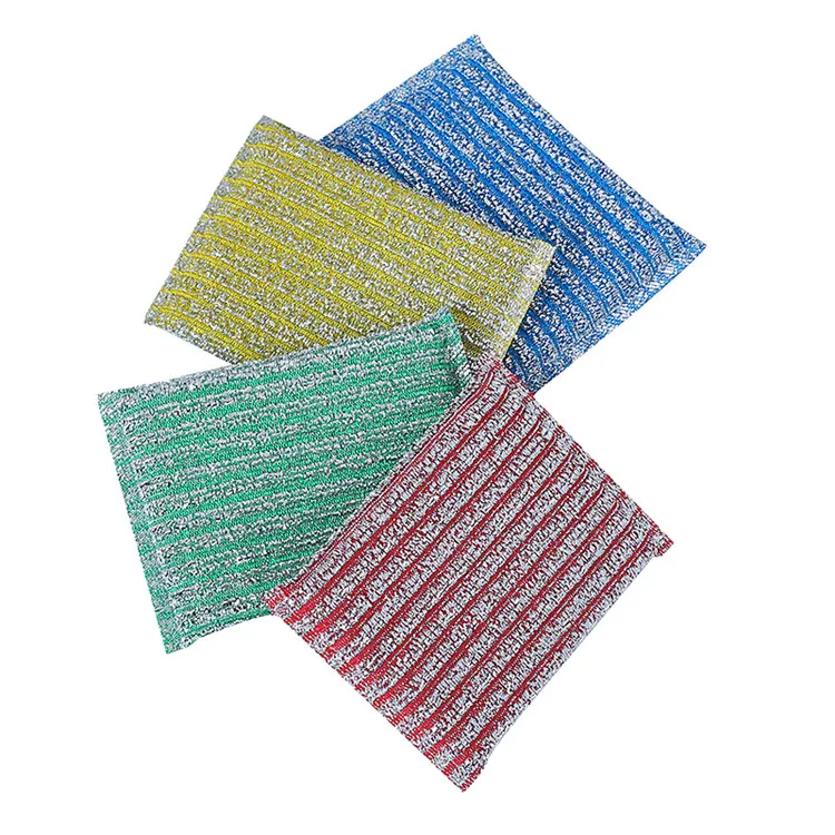 Yiner 4 Pieces 12*8.5*1.5 Packing Multi-Colors Cleaning Sponge Kitchen Scrubber Wonder Scourer Scouring