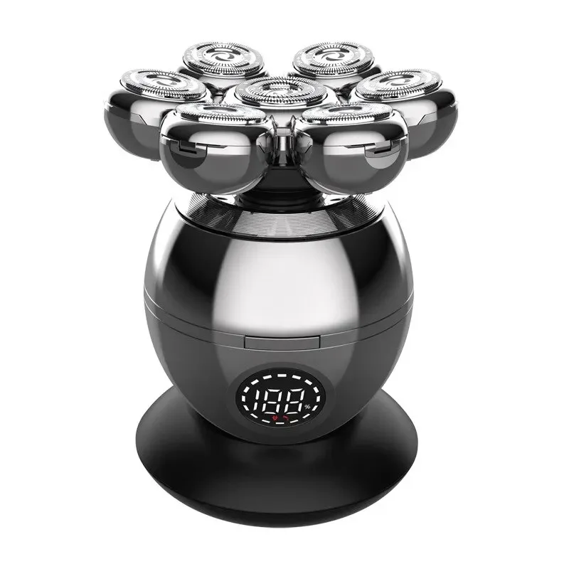 7D Detachable Floating Rechargeable Men Beard Trimmer  Skull Electric Razor For Men head Shaver