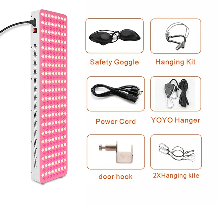 Gerylove Full- body Red Light Therapy Beauty Device Near Infrared 850 nm Muscle Pain Relief with High Power 1500W Timer