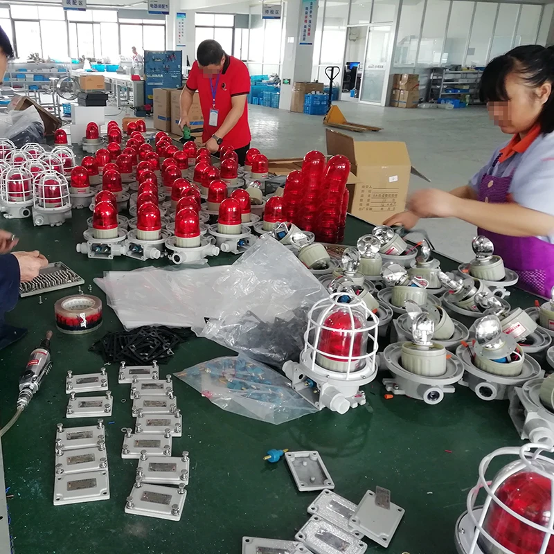 BBJ Explosion-Proof Red LED Warning Lamp With 90DB Horn 12Volts Explosion Proof Led Lights