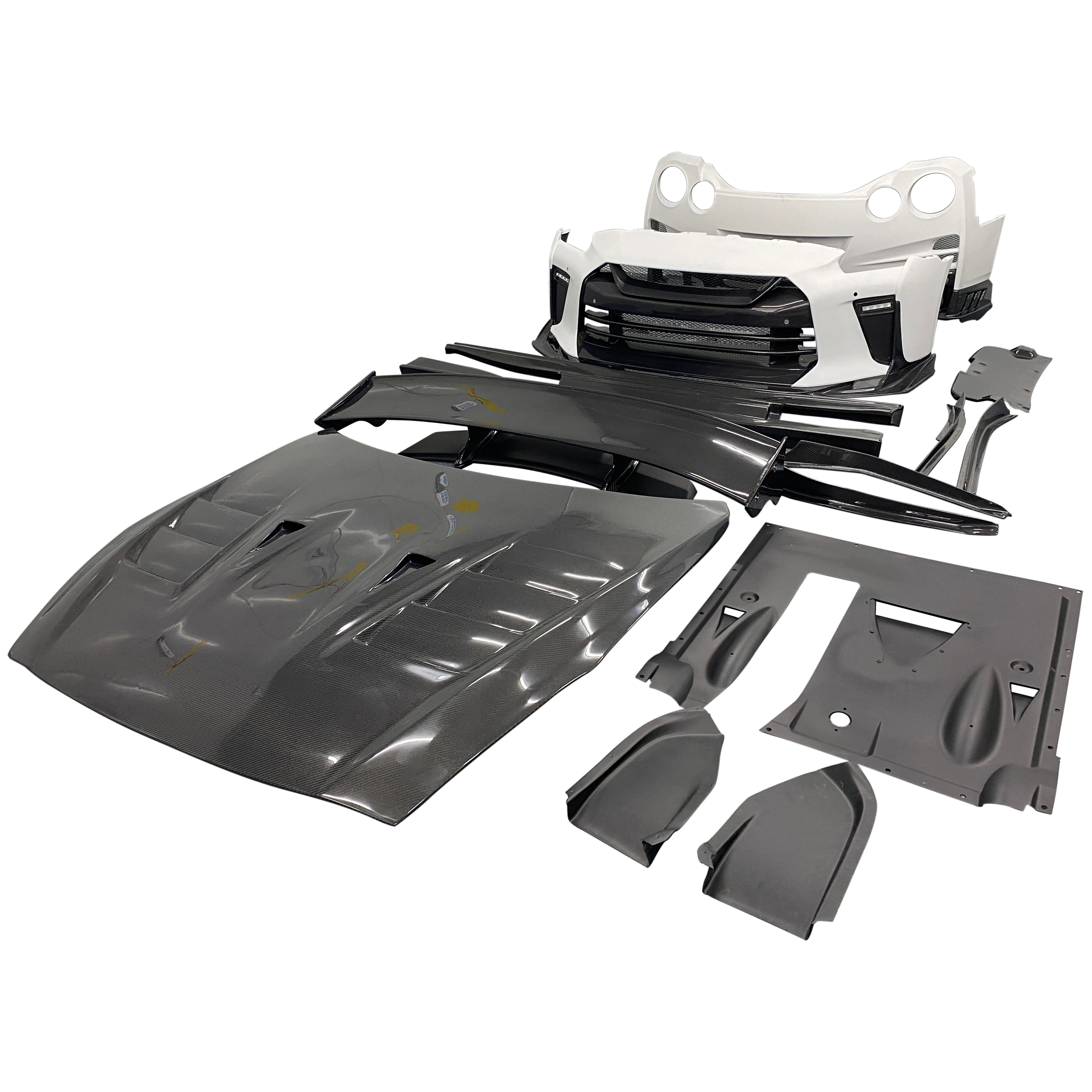 Perfect fitment Top secret body kit for GTR35 nissan GT-R R35 full set bumper hood wing