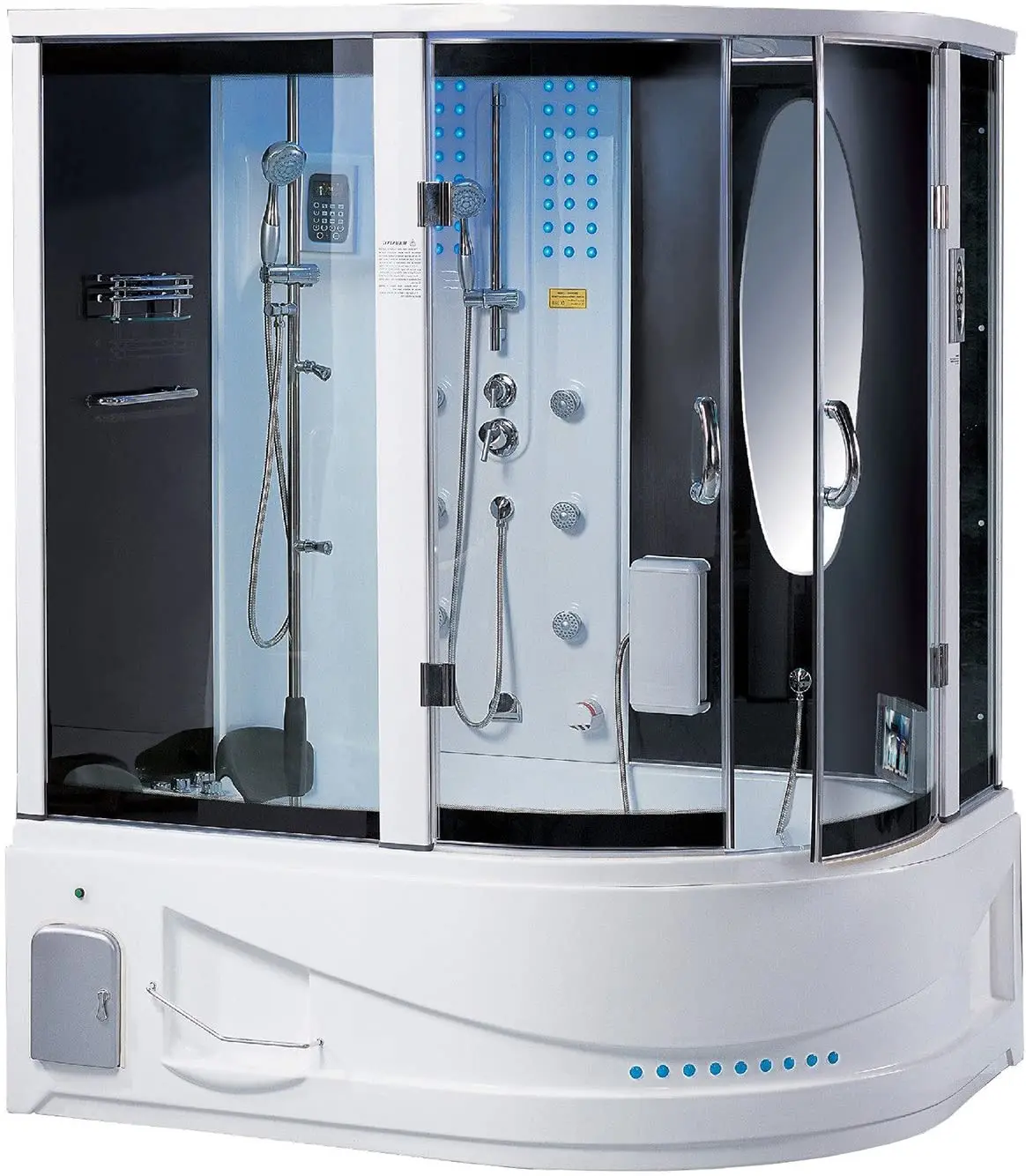 
Aquacubic Computerized Steam Sauna Whirlpool Massage Shower Room 