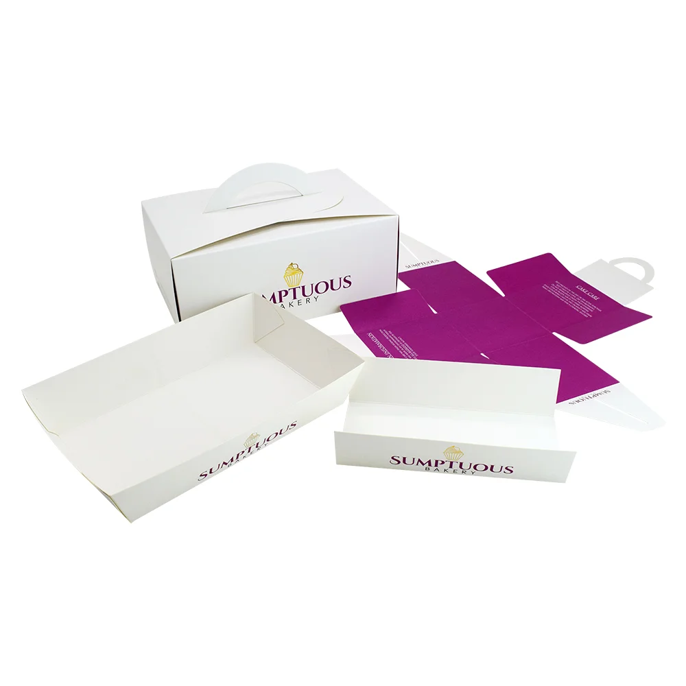 Factory Wholesale Customized Logo Cheap Baking Cake Paper Packaging Boxes for Baking Cakes Donuts Hamburgers Sandwich