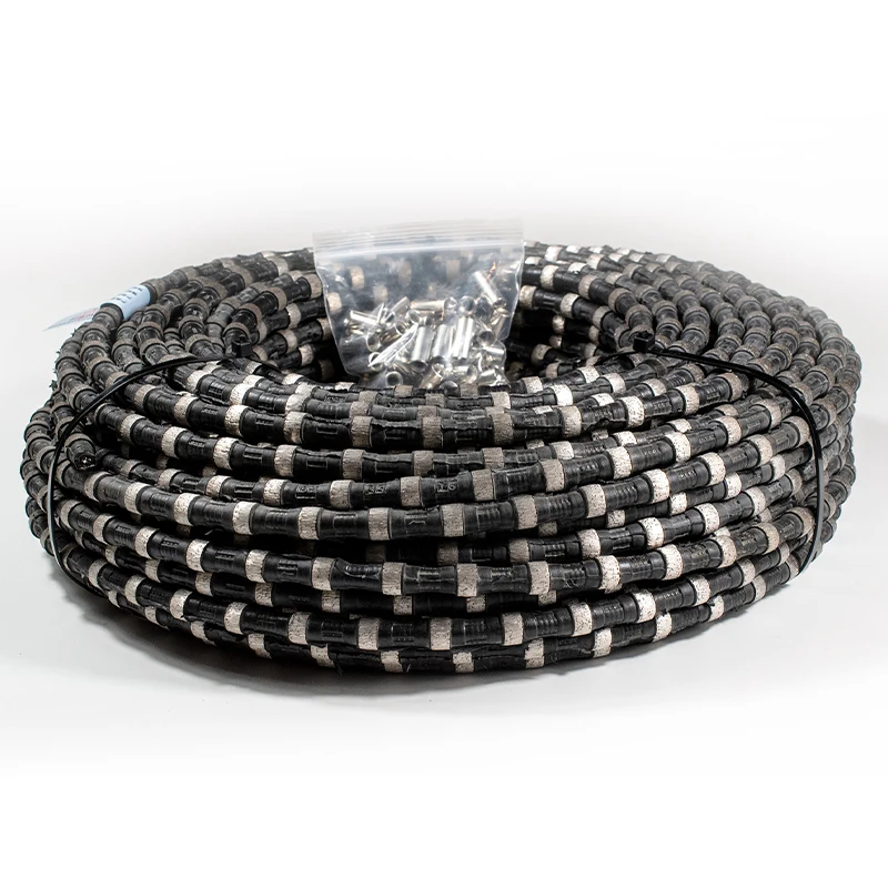 Diamond wire saw cut reinforce concrete, steel pipe and steel cable in  building, bridge and sunken ship