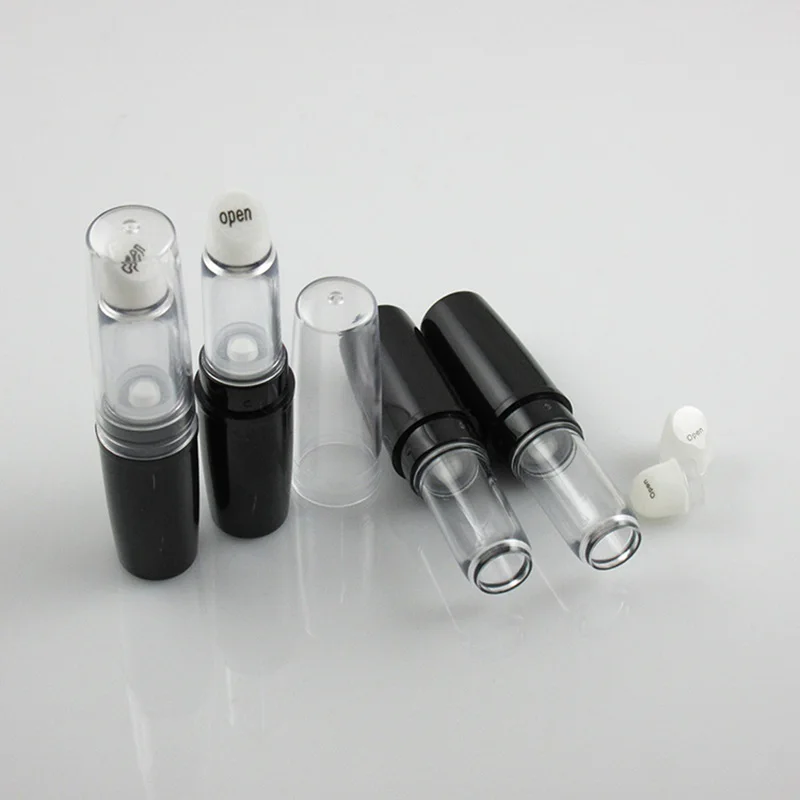 
moq 500pcs TM-LG601 3ml black twist up lip gloss bottle empty lip stain container lip stick pen package 