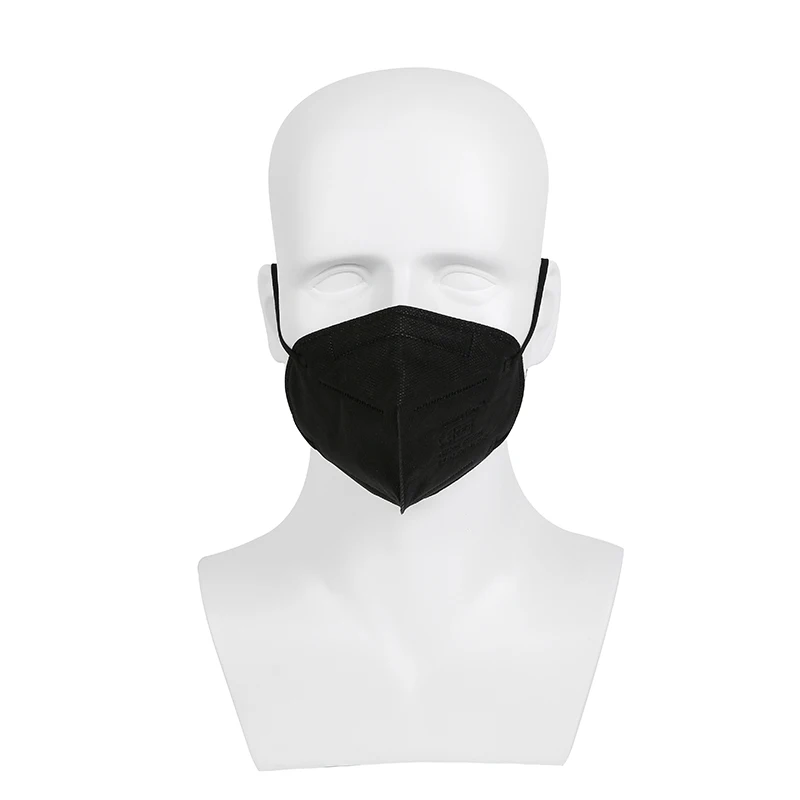 
Factory Directly Provide 6-ply black mask ffp2 disposable earloop respirator mask manufacturers 