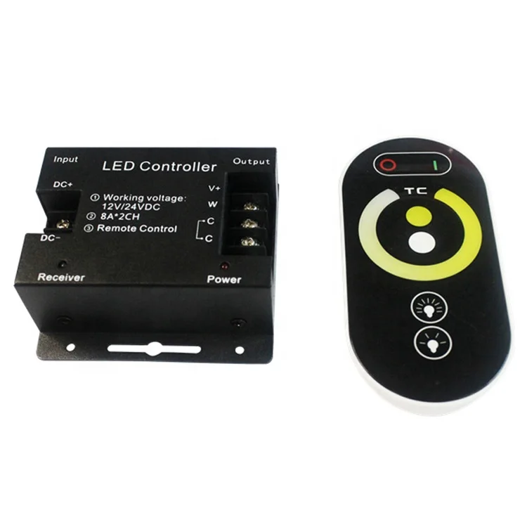 8A 12V 24V CCT цветовая температура регулируемая светодиодная лента сенсорный двойной белый