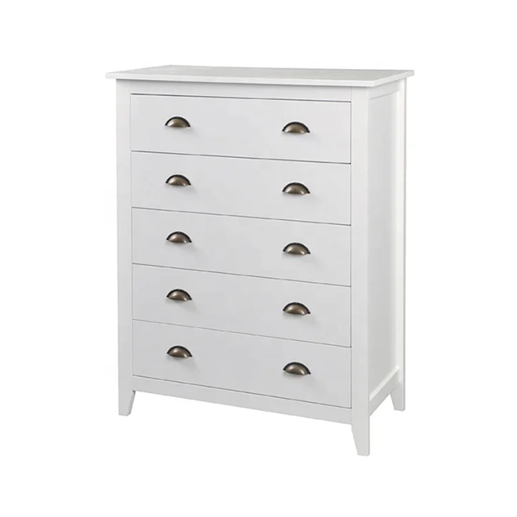 Прочный деревянный шкаф для хранения с 5 ящиками для гостиной