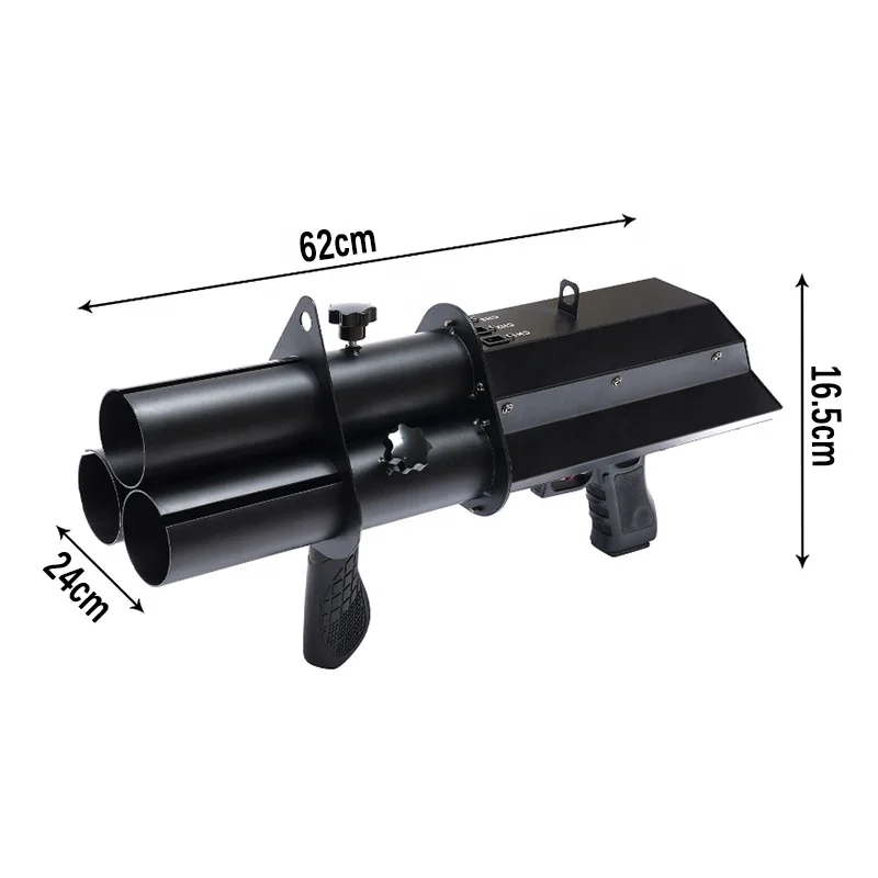 Hand hold Electric Confetti Shooter Rechargeable 3 Heads Shots Confetti Gun Making Machine