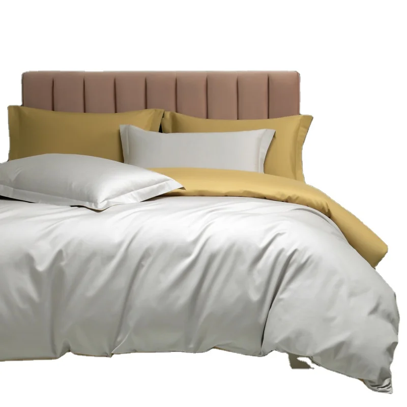 2022 luxury new pure cotton satin quilt cover bed sheet pillowcase bed set four-piece set