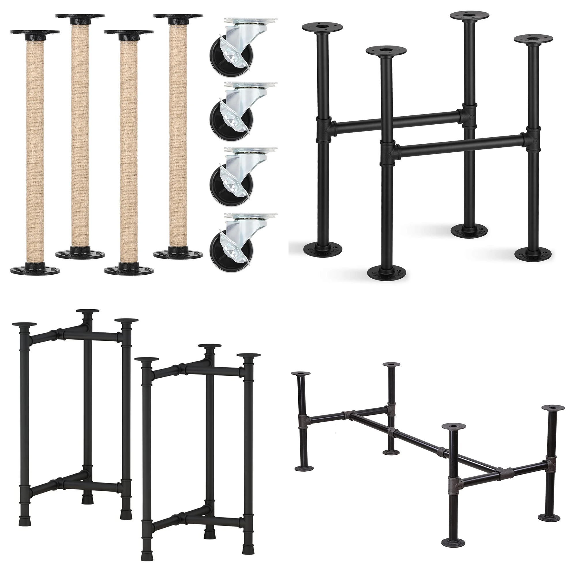 Table Frames Industrial Restaurant Desk Office Cast Iron Steel Bench Dinning Coffee Dining Furniture Metal Table Legs for Table