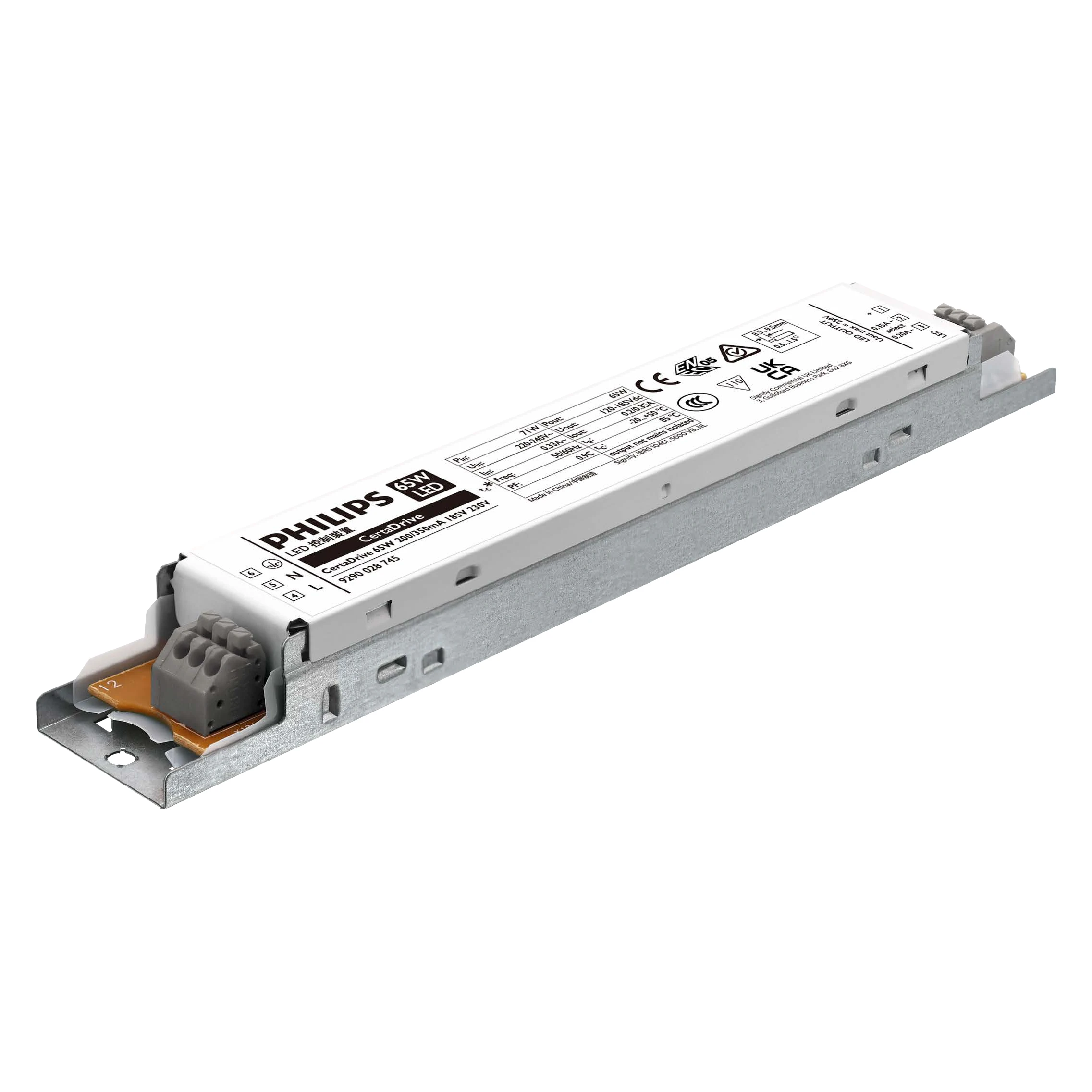CertaDrive LED drivers Linear HV non-isolated CertaDrive 65W 200 350mA 185V 230V 929002874580