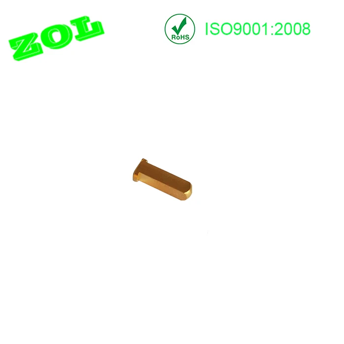 
CNC Socket Pin Diameter 3.96 H9.65mm Brass Pin 20micro inch Gold Plating 