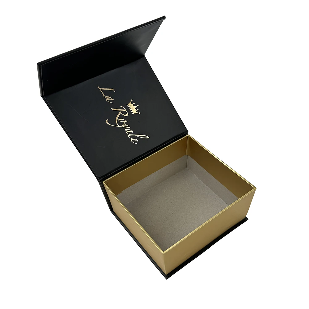 Custom Luxury Black Gold Paper Packing Folding Shoe Gift Box Magnetic Paper Box Packaging With Magnetic Flap Closure