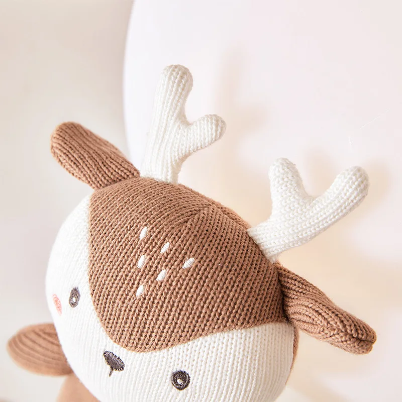 new arrival cotton knitting cute little animal rabbit elephant elk panda pig comfort plush toys