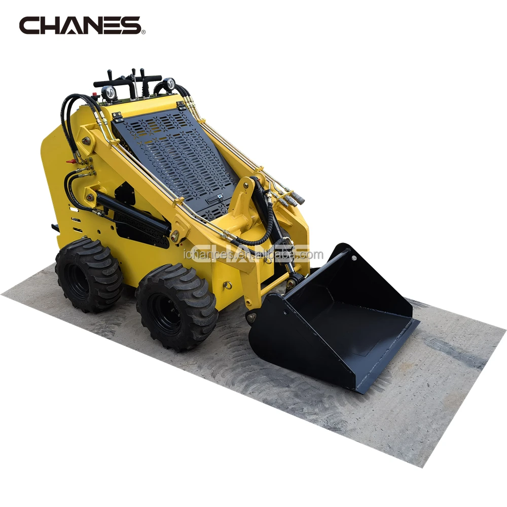China 4x4 Mini Skid Steer Loader with Gas Wheel Drive Cheap Tracked Machine for Sale Includes R Accessories