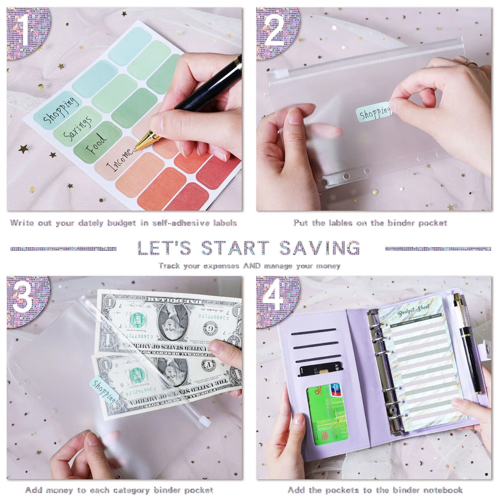 Full Star a6 loose-leaf bookkeeping notebook Creative cash budget financial planning ledger wholesale