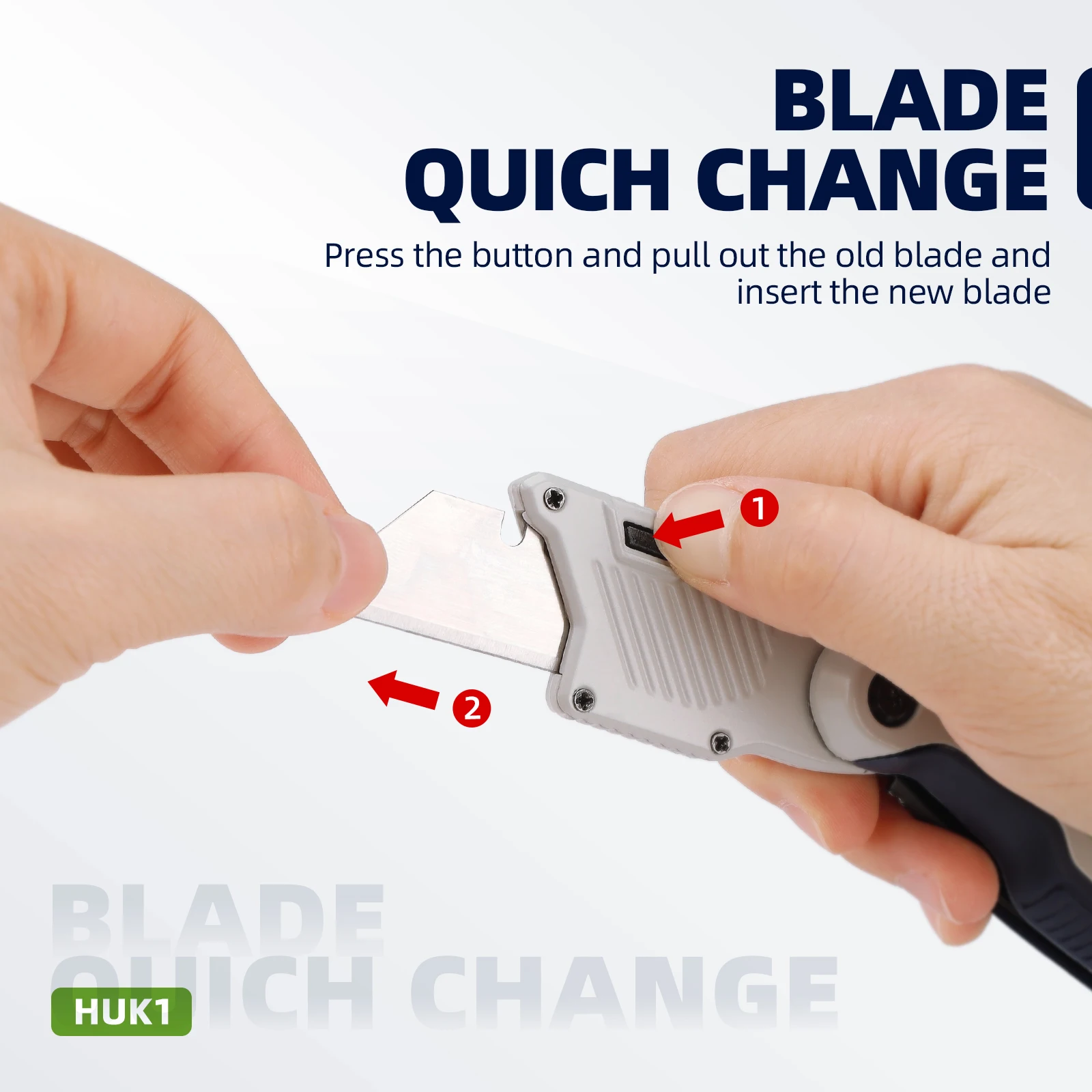 Huepar HUK1 Paper Cutter Folding Knife Pocket Heavy Duty Retractable Utility Knife
