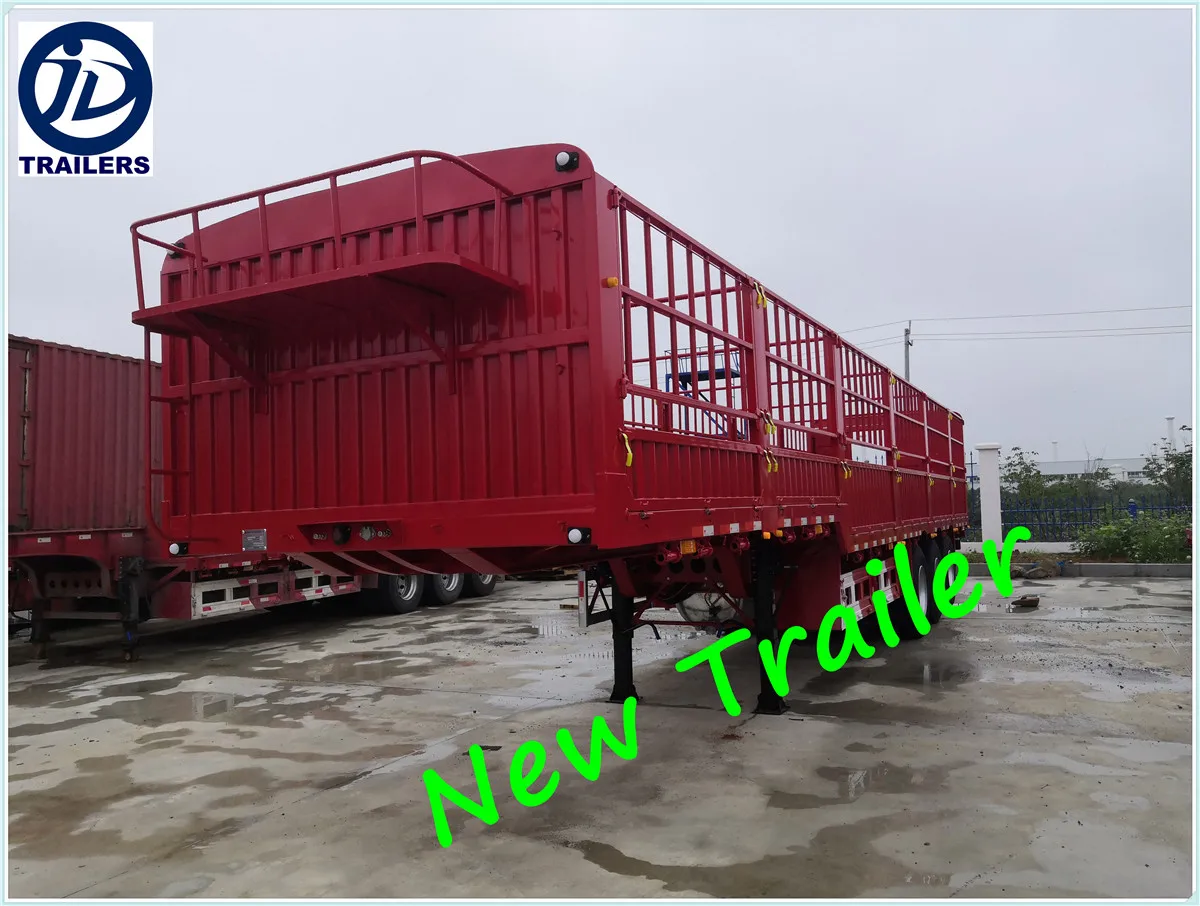  OYJD Trailers factory price high fence sidewall 40ft flatbed trailer baseboard use wood timber chairs tables transport on