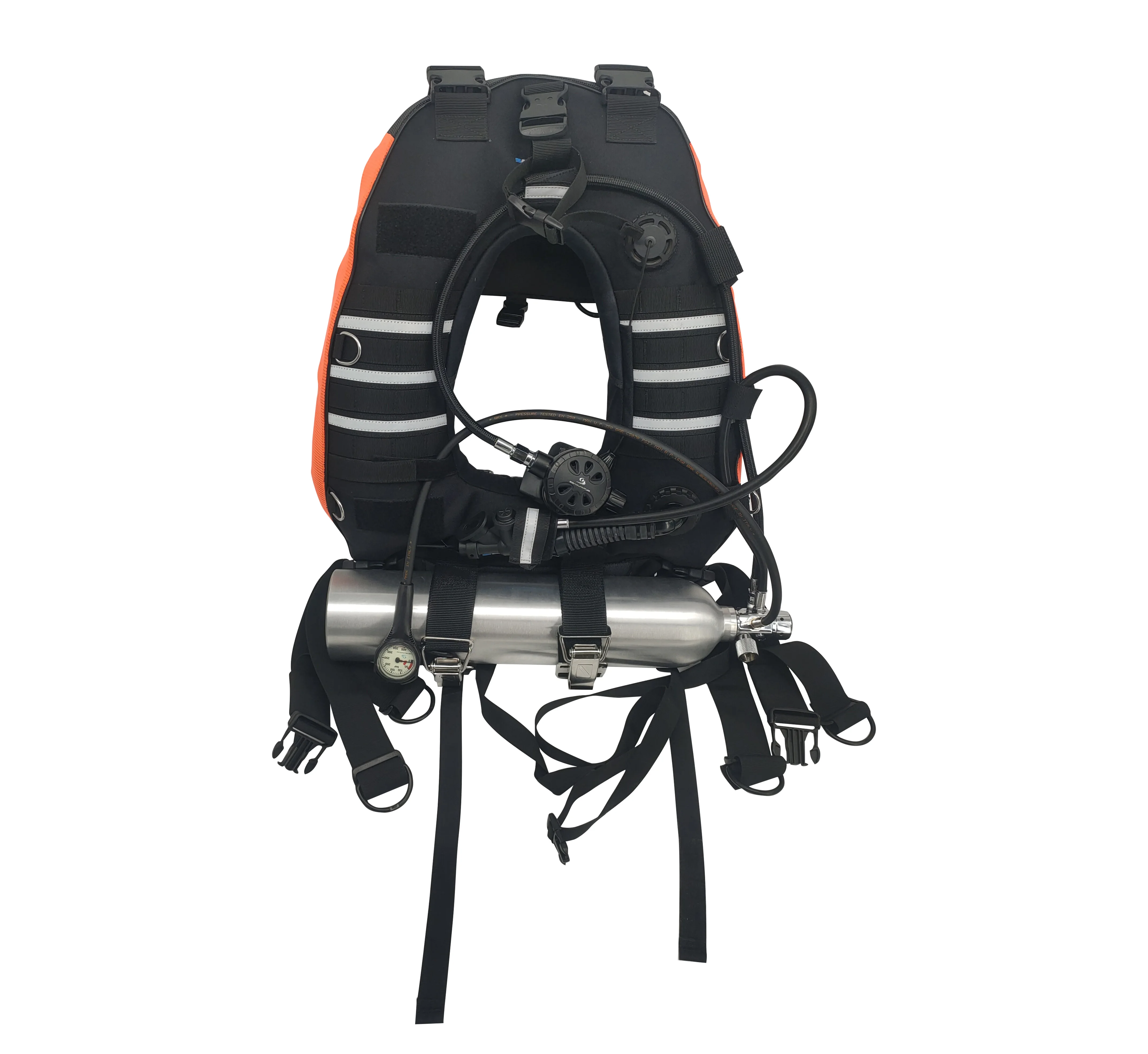 Quick rescue bcd device for urban water logging scuba diving