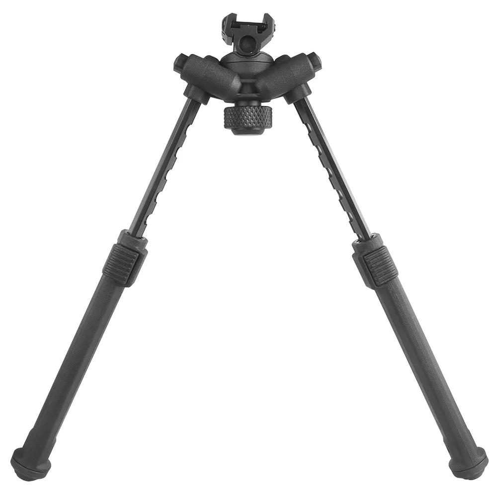 New High Quality Black Tripod 360 Degree Rotating Foldable Outdoor Telescopic Tactical Rack Bipod Nylon Metal Bipod 20mm Tripod