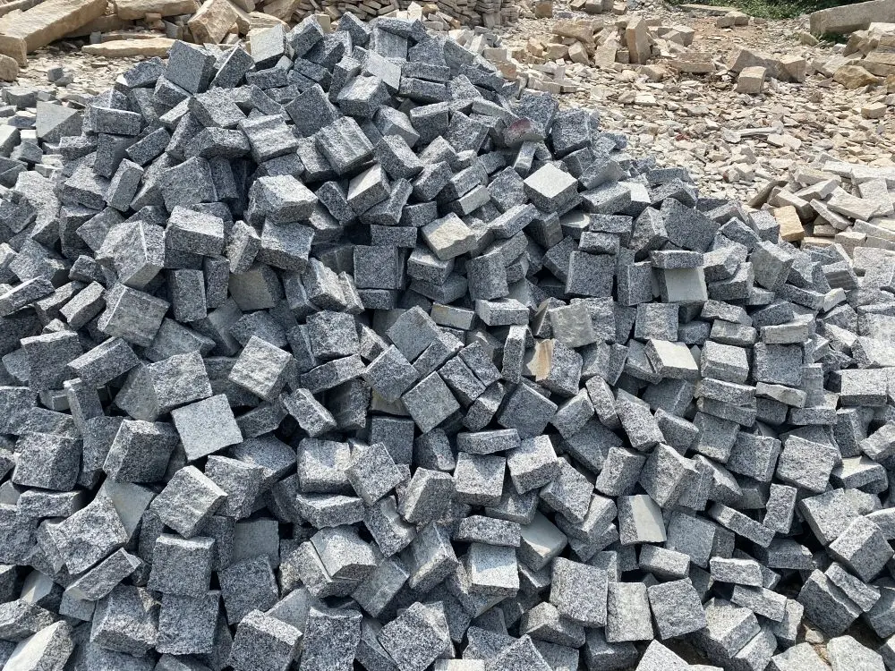 outdoor dark grey granite paver for driveway cheap paving stone