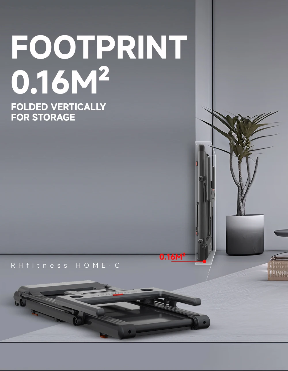 7 Layer Running Belt Big Loading Portable Treadmill Running Treadmill Foldable Treadmill With Folded Vertically And Storage