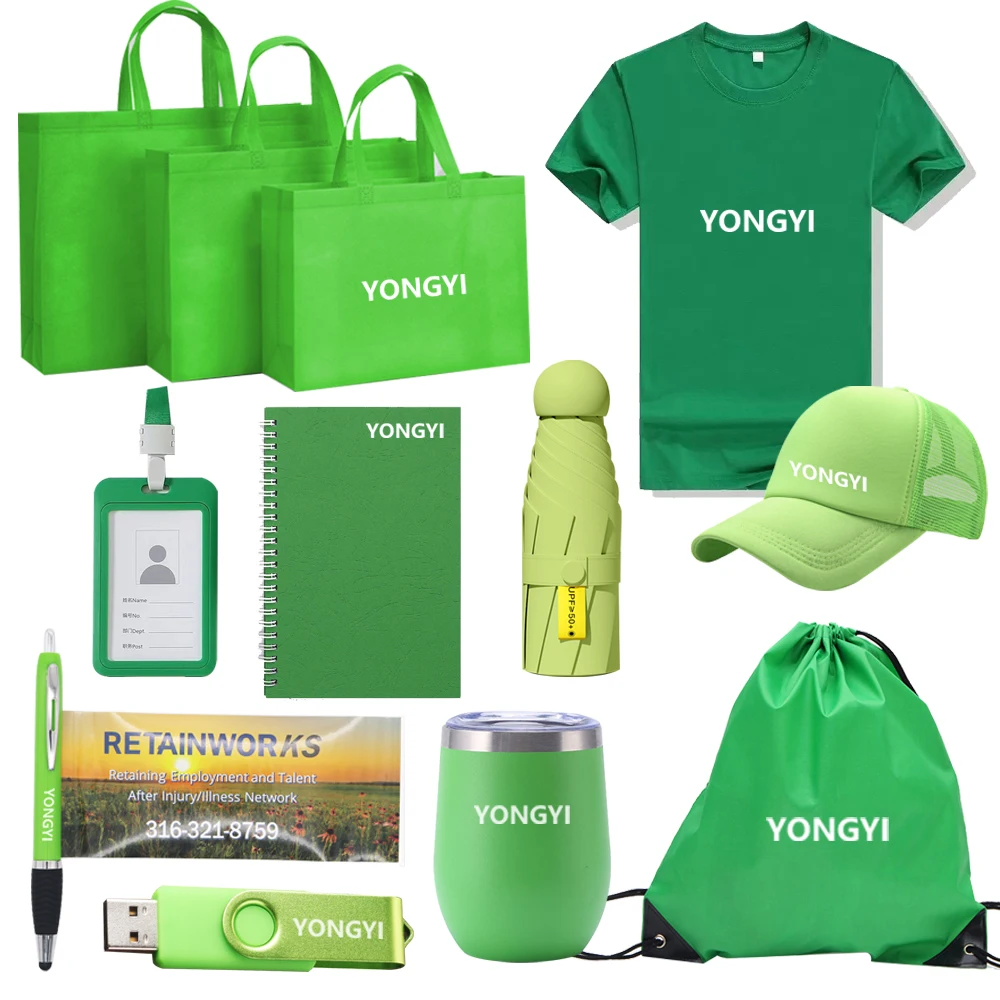 Custom 2024 New Products Mug Pen Badge Pendant Rope Merchandising Corporate Promotional&Business Gift Set Item Advertising Logo