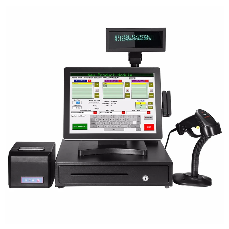 Touch Monitor Table Computer All One Touchscreen Billing Machine Systems Sale Restaurant Terminal Pos Cash Register