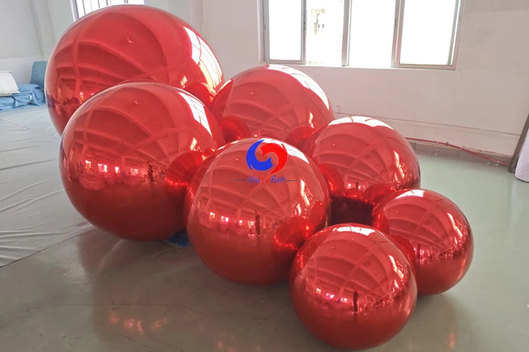 decorating christmas Big shiny red mirror ball/balloons bundle Xmas Large Red balls