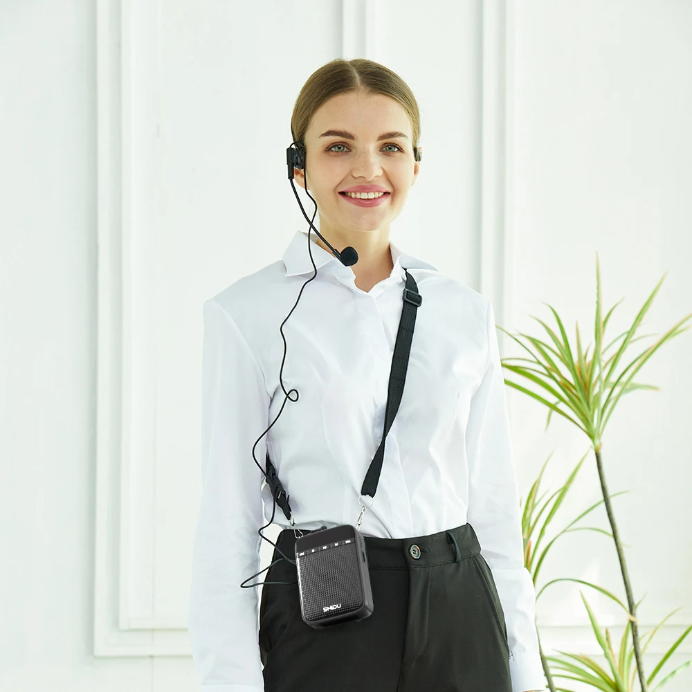 Динамик усилителя SHIDU с активным поясом Bluetooth мощный портативный двойной беспроводной голосовой усилитель