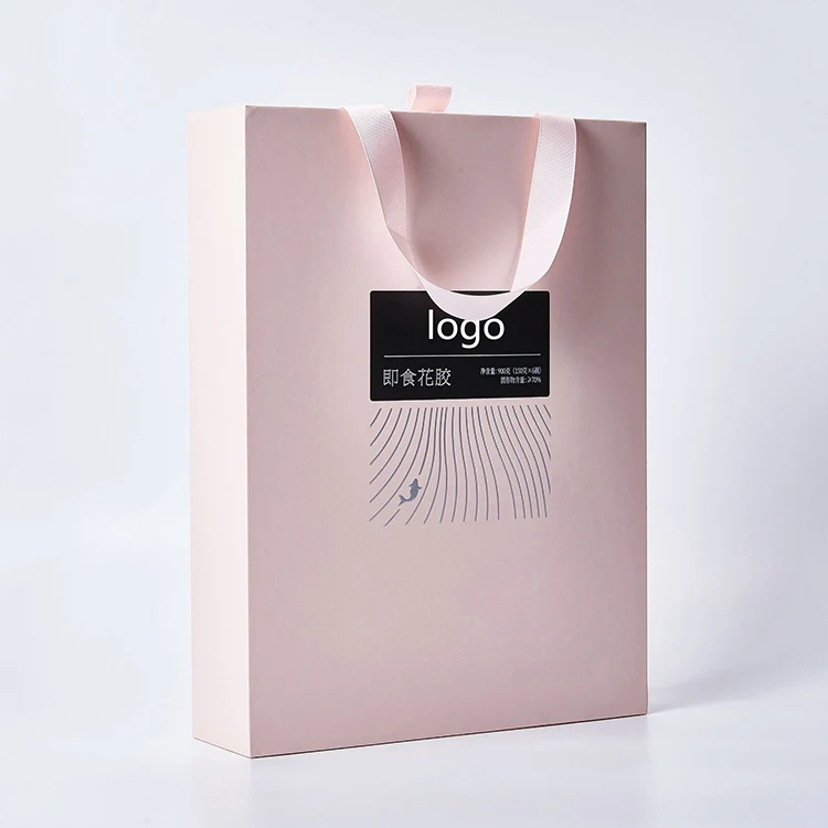 Custom Luxury Art Paper Recyclable Brown Herschel Kikuu Twist Handle Shopping Bag Packaging