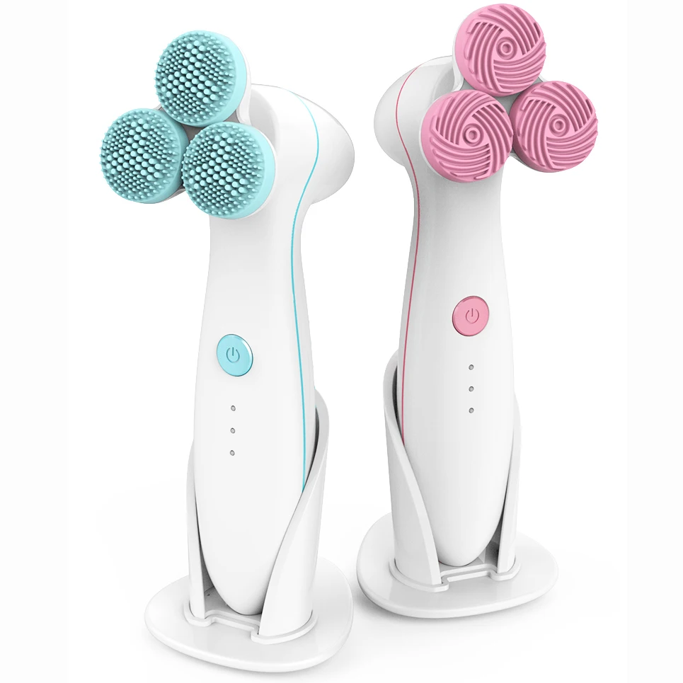  LULA OMD lPX7 waterproof Silicone Vibration High-frequency Ultrasonic Massager 3D Face Cleansing Electric Beauty