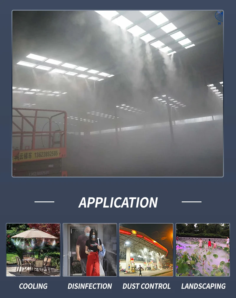 Slip Lock mist humidifier 6mm quick connect mist cooling nozzle